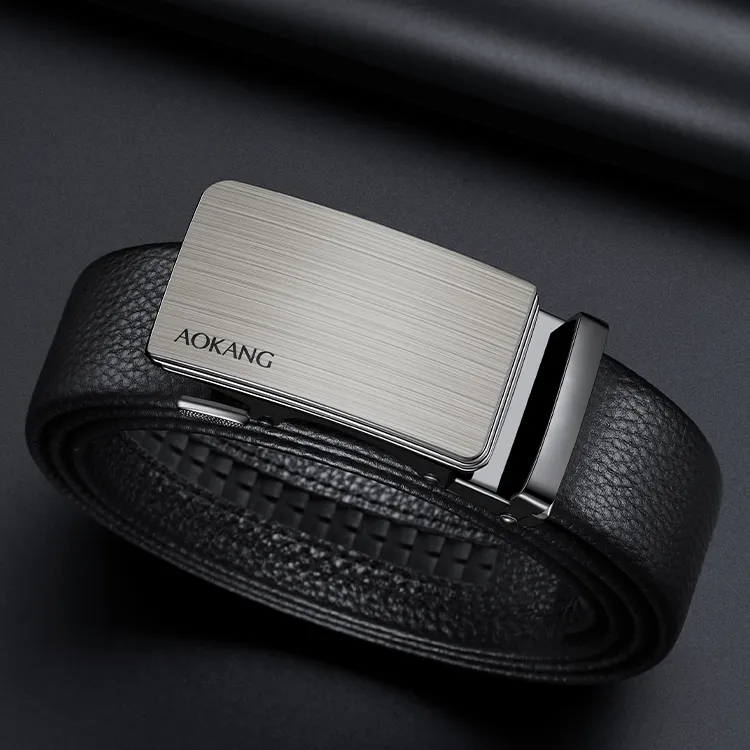 AOKANG Top Grain Cow Leather Belts Men's 3.5CM-7
