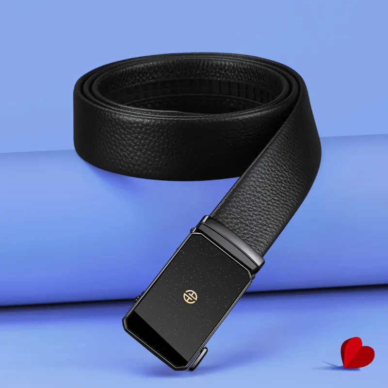 AOKANG Top Grain Cow Leather Belts Men's 3.5CM-2
