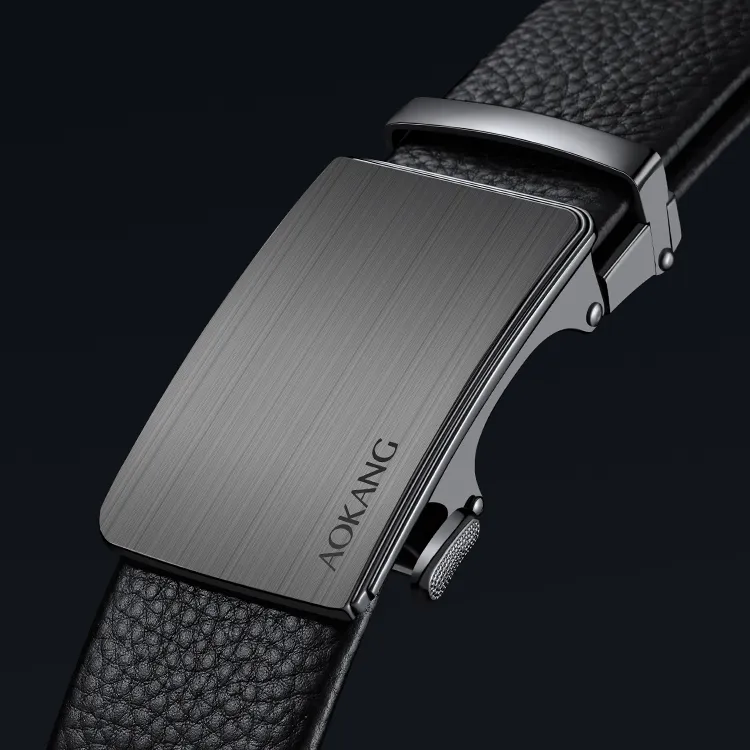 AOKANG Top Grain Cow Leather Belts Men's 3.5CM-4