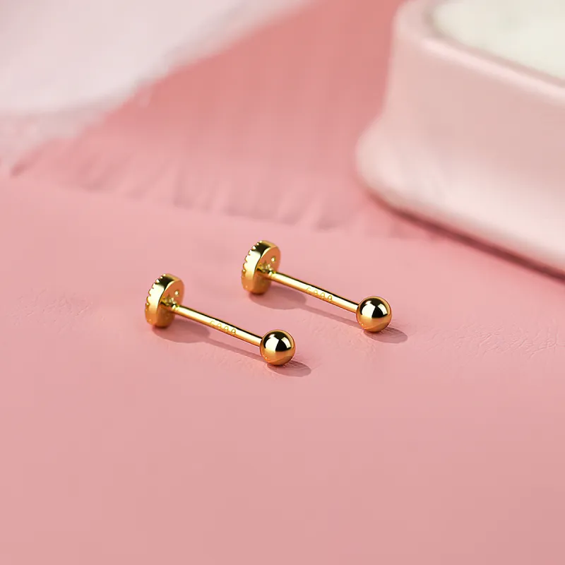 AIDIER 999 Fine Silver Stud Earrings Women's-3