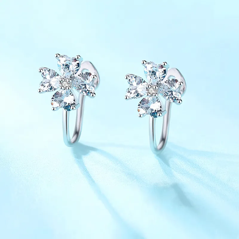 AIDIER 925 Sterling Silver Clip On Earrings Women's-1