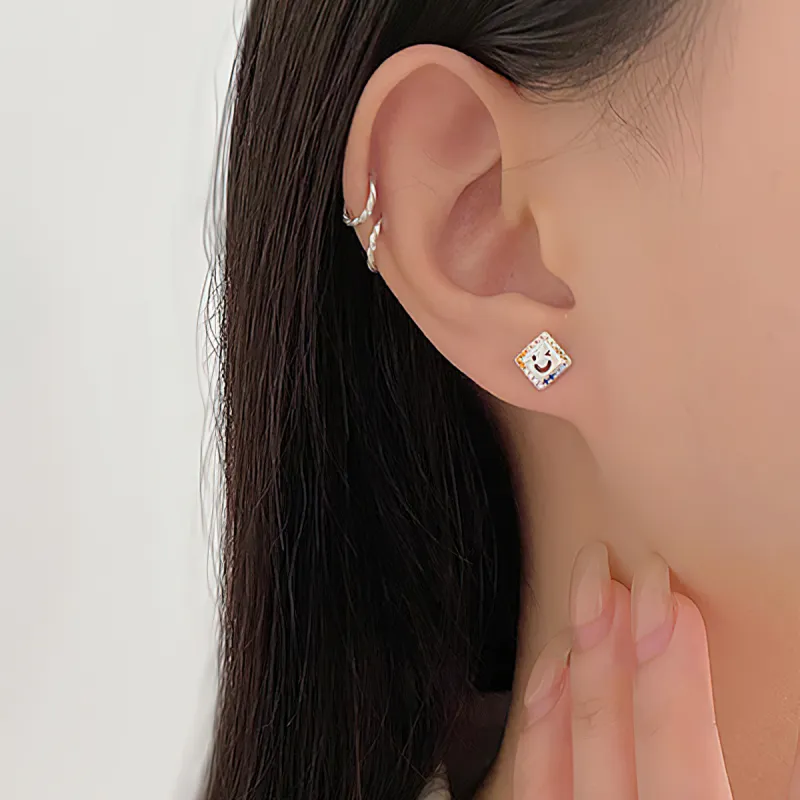 AIDIER 999 Fine Silver Stud Earrings Women's-4