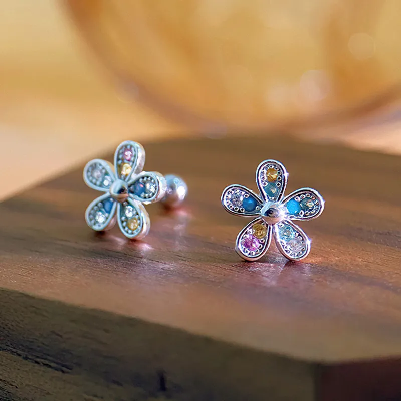 AIDIER 999 Fine Silver Stud Earrings Women's-1