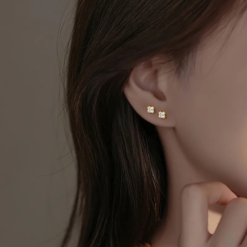 AIDIER 999 Fine Silver Stud Earrings Women's-4