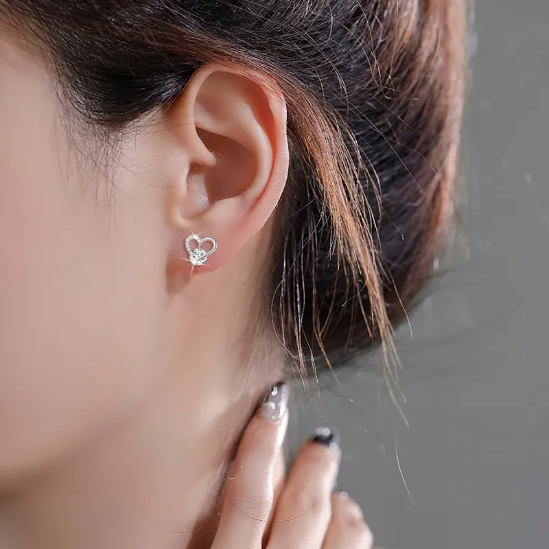 AIDIER 925 Sterling Silver Stud Earrings Women's-4
