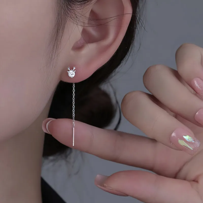 AIDIER 925 Sterling Silver Drop Earrings Women's-5