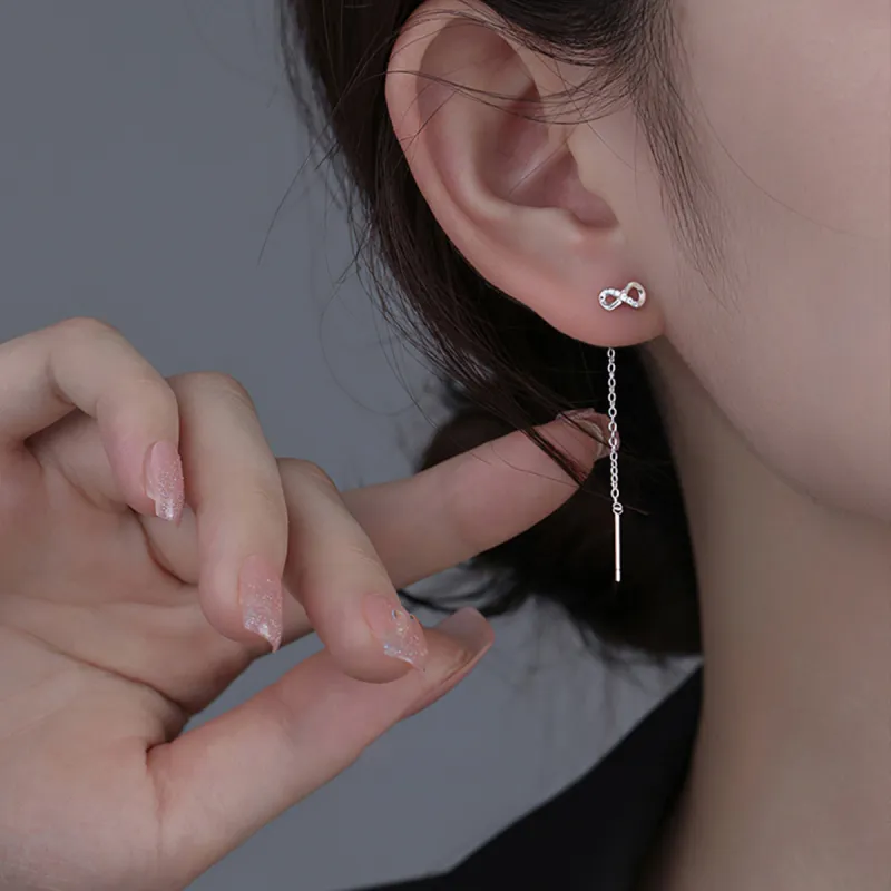 AIDIER 925 Sterling Silver Drop Earrings Women's-5