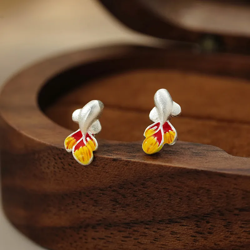 AIDIER 999 Fine Silver Stud Earrings Women's-7