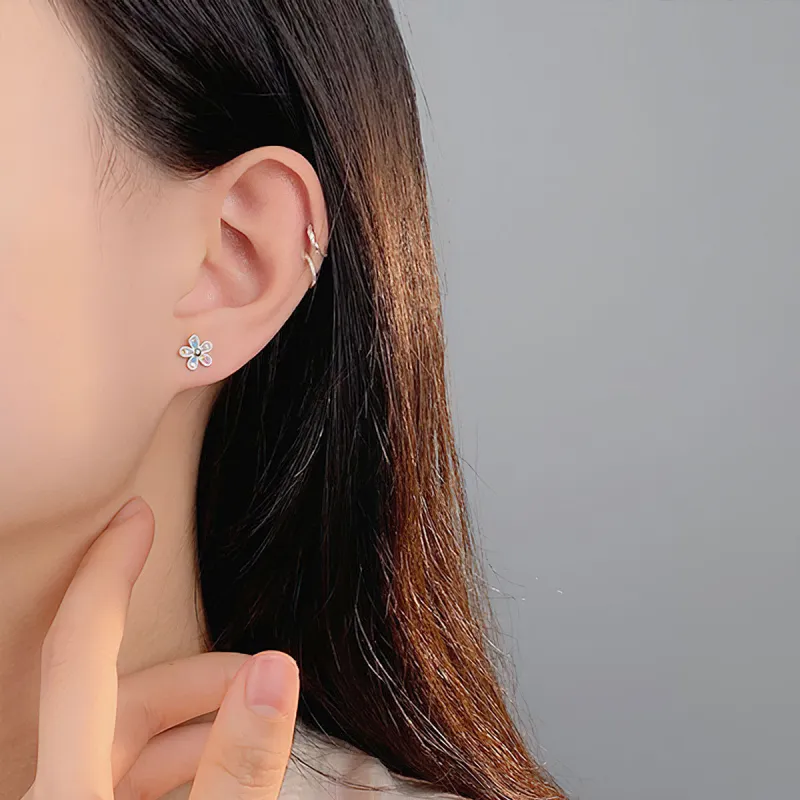 AIDIER 999 Fine Silver Stud Earrings Women's-3