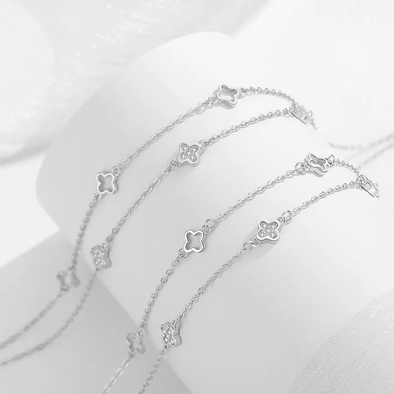 AIDIER 925 Sterling Silver Anklets Women's-4