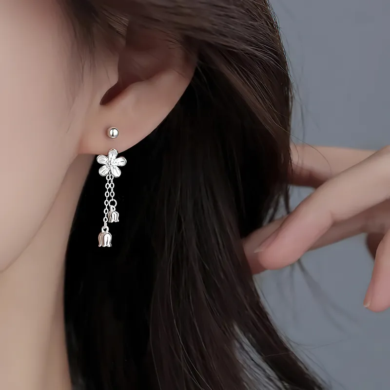 AIDIER 999 Fine Silver Drop Earrings Women's-5