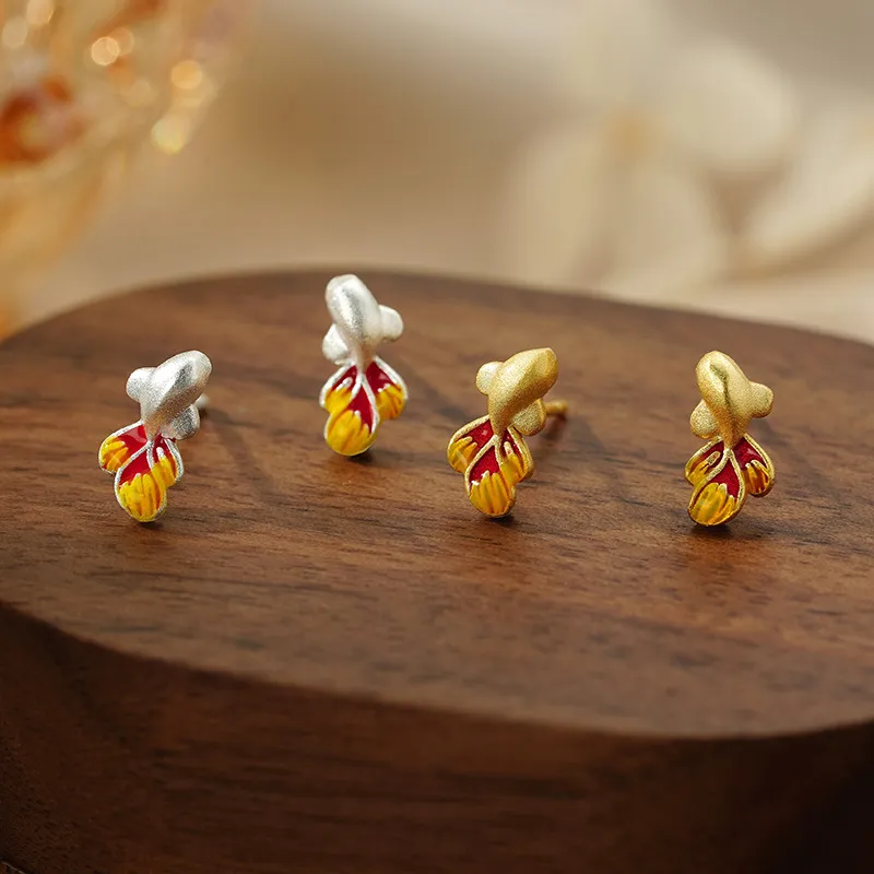 AIDIER 999 Fine Silver Stud Earrings Women's-2