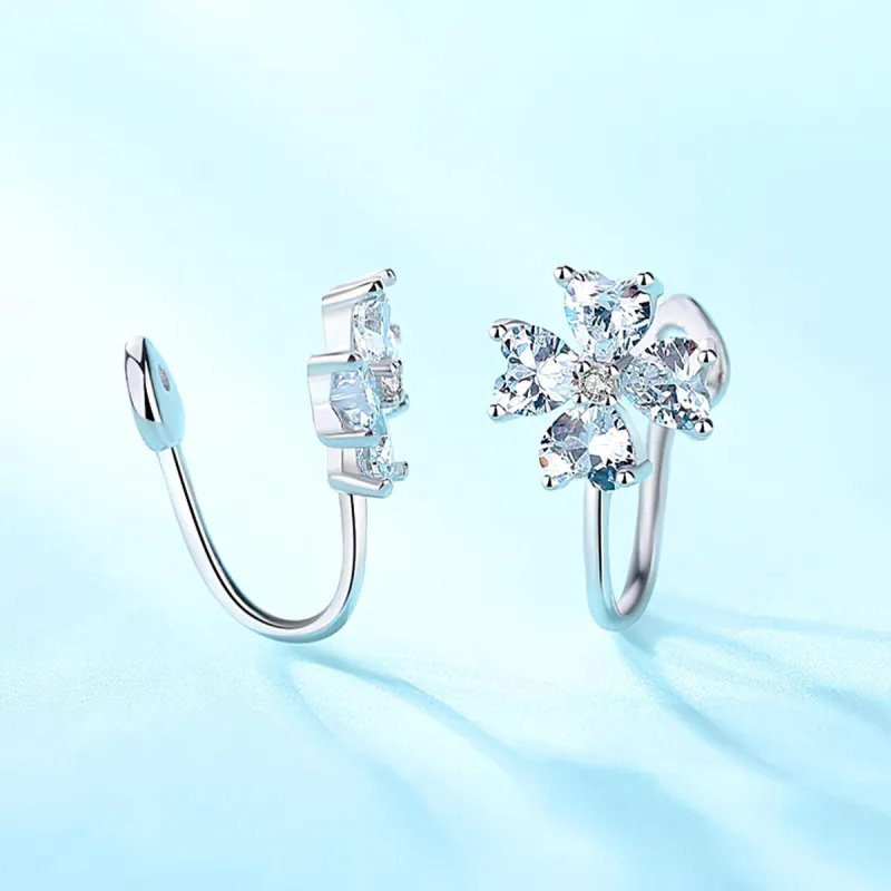AIDIER 925 Sterling Silver Clip On Earrings Women's-2