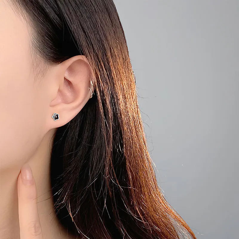 AIDIER S 999 Fine Silver Stud Earrings Women's-2