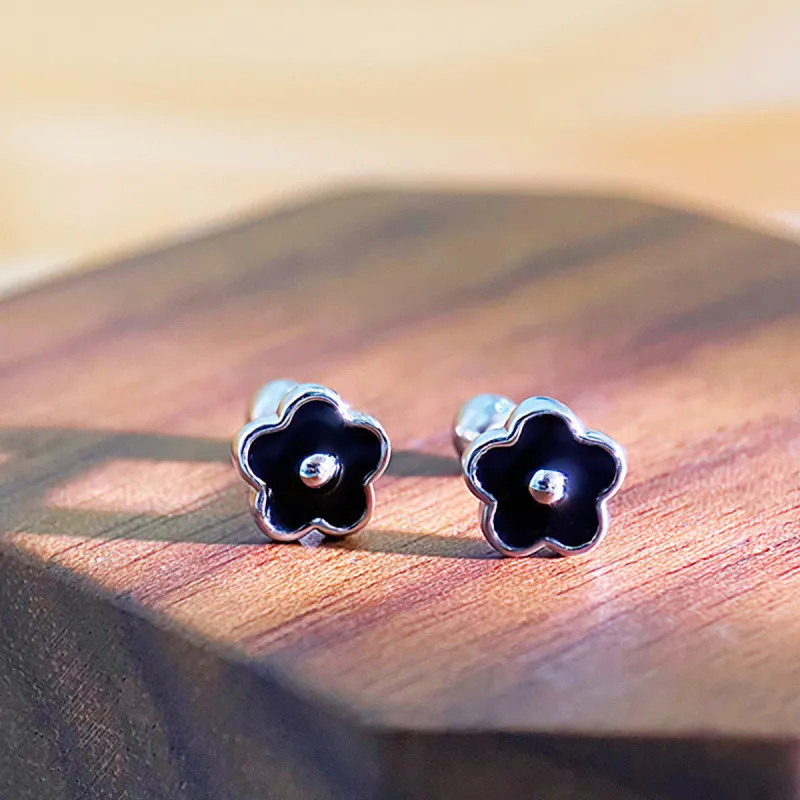AIDIER S 999 Fine Silver Stud Earrings Women's-1
