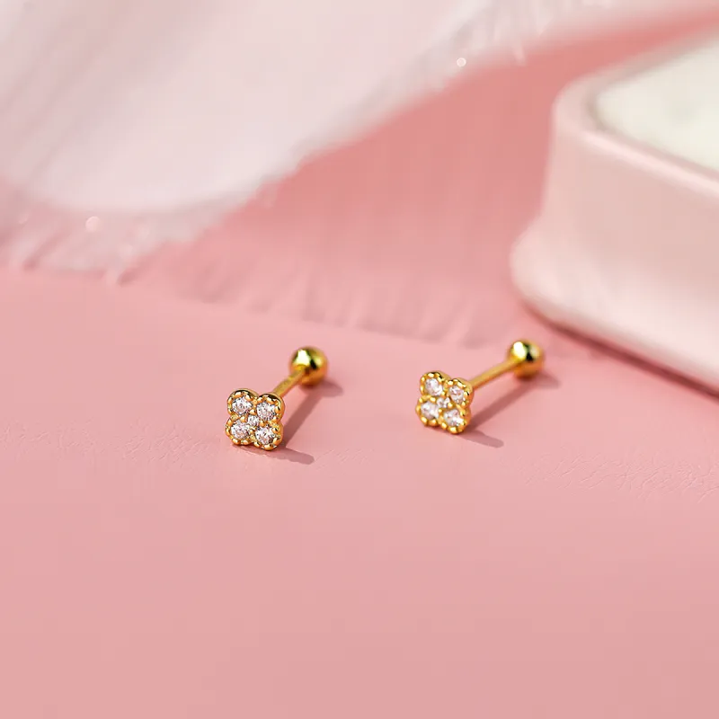 AIDIER 999 Fine Silver Stud Earrings Women's-3