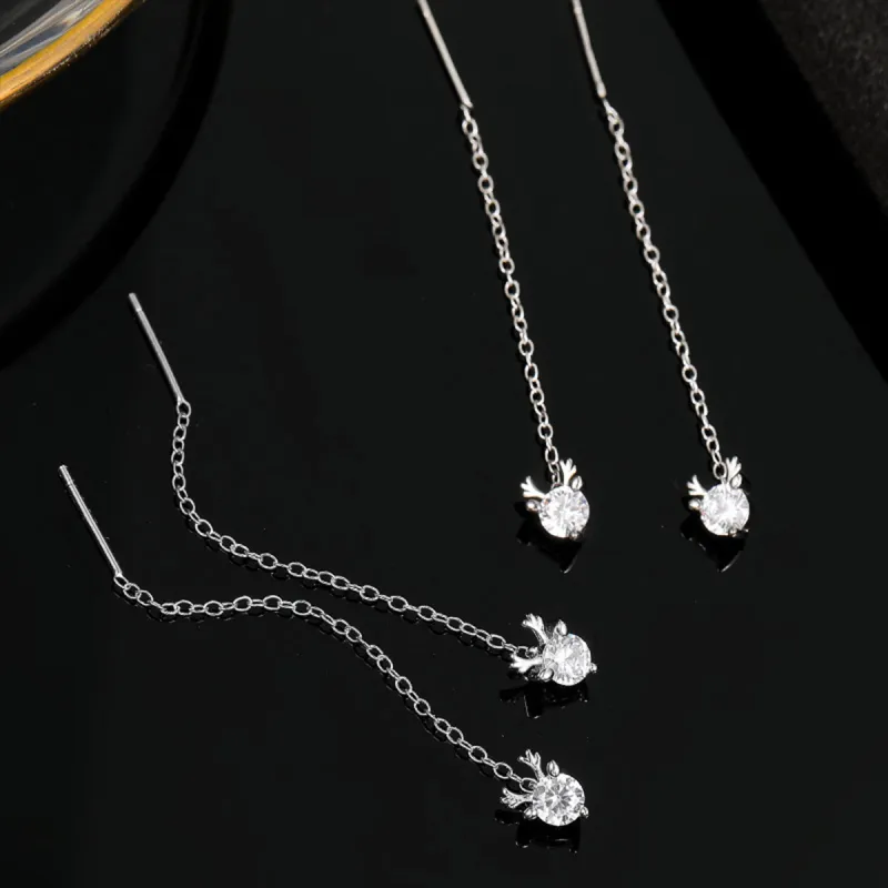 AIDIER 925 Sterling Silver Drop Earrings Women's-3