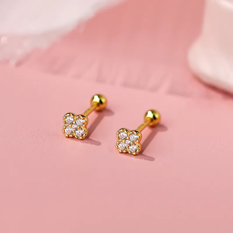AIDIER 999 Fine Silver Stud Earrings Women's-1