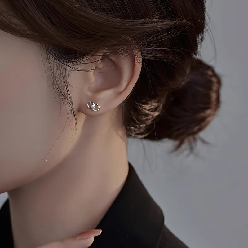 AIDIER 999 Fine Silver Stud Earrings Women's-6