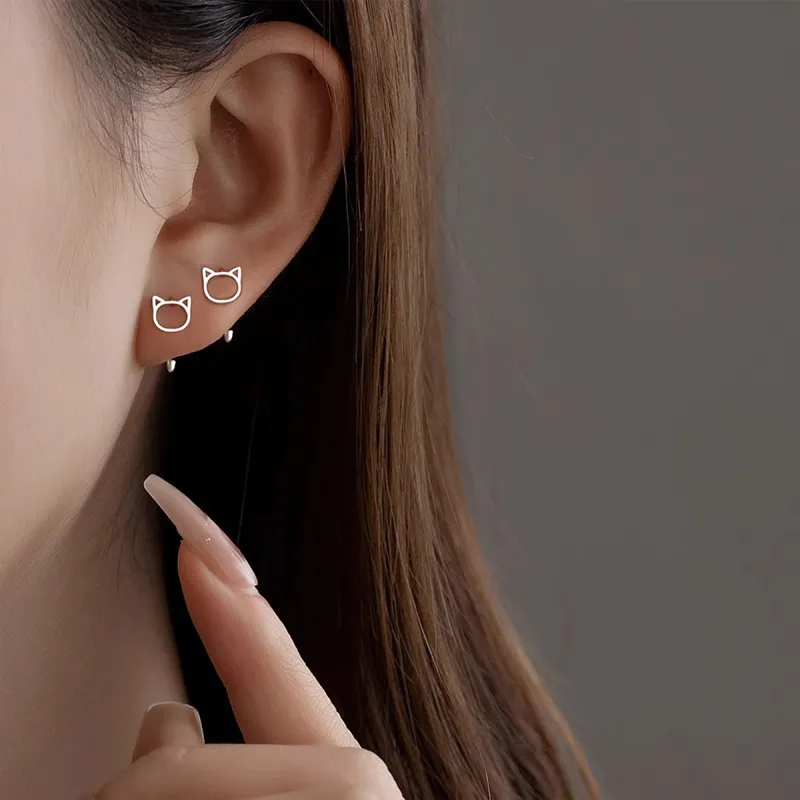 AIDIER 999 Fine Silver Stud Earrings Women's-5