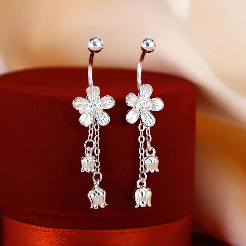 AIDIER 999 Fine Silver Drop Earrings Women's-3