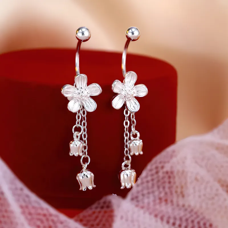 AIDIER 999 Fine Silver Drop Earrings Women's-1