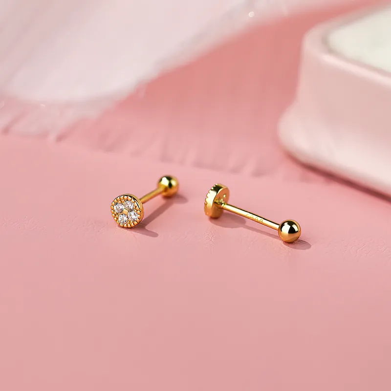 AIDIER 999 Fine Silver Stud Earrings Women's-1
