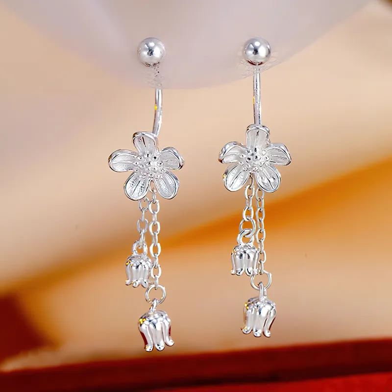 AIDIER 999 Fine Silver Drop Earrings Women's-2