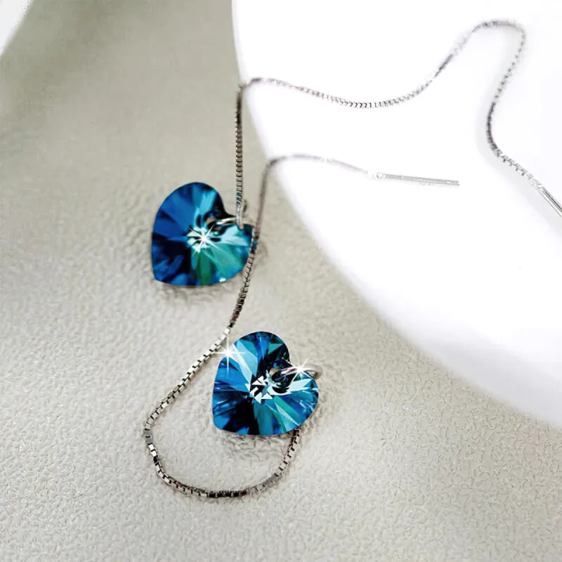 AIDIER 925 Sterling Silver Drop Earrings Women's-2