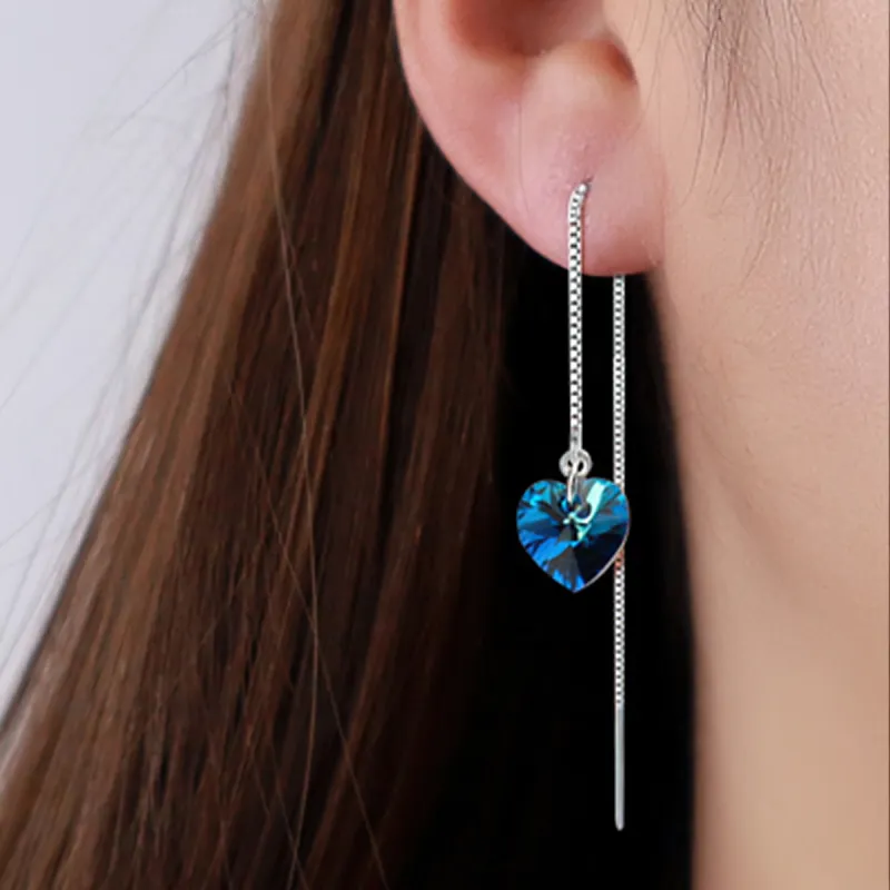 AIDIER 925 Sterling Silver Drop Earrings Women's-4