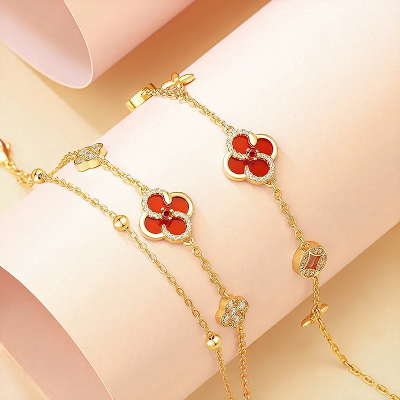 XIUJUEYINYUAN DL Synthetic Agate, Alloy Bracelets Women's-1