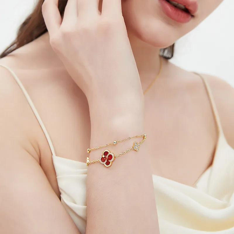 XIUJUEYINYUAN DL Synthetic Agate, Alloy Bracelets Women's-4