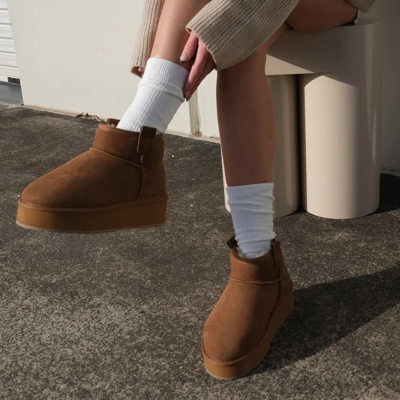 EMU Australia Short Snow Boots Women's Autumn Chestnut-7