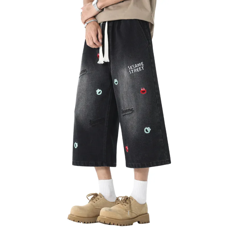 SESAME STREET Denim Shorts Unisex-1