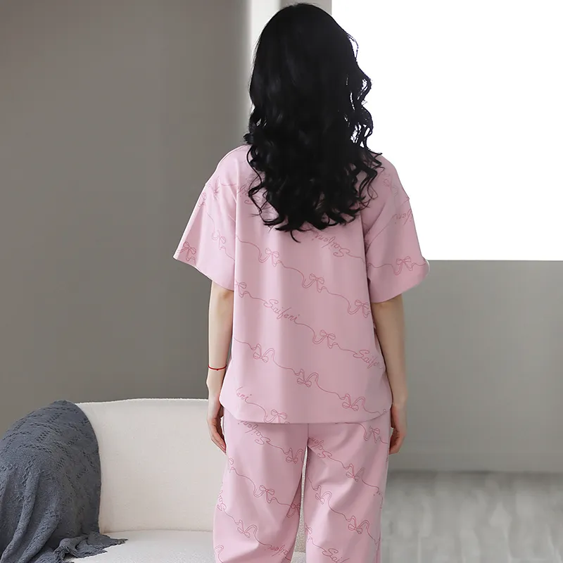 The Story Of The Flower Season Pajama Set Women's Violet-1