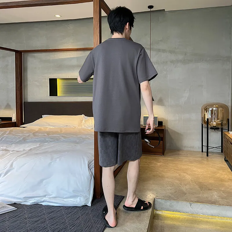 The Story Of The Flower Season Pajama Set Men's Gray-1