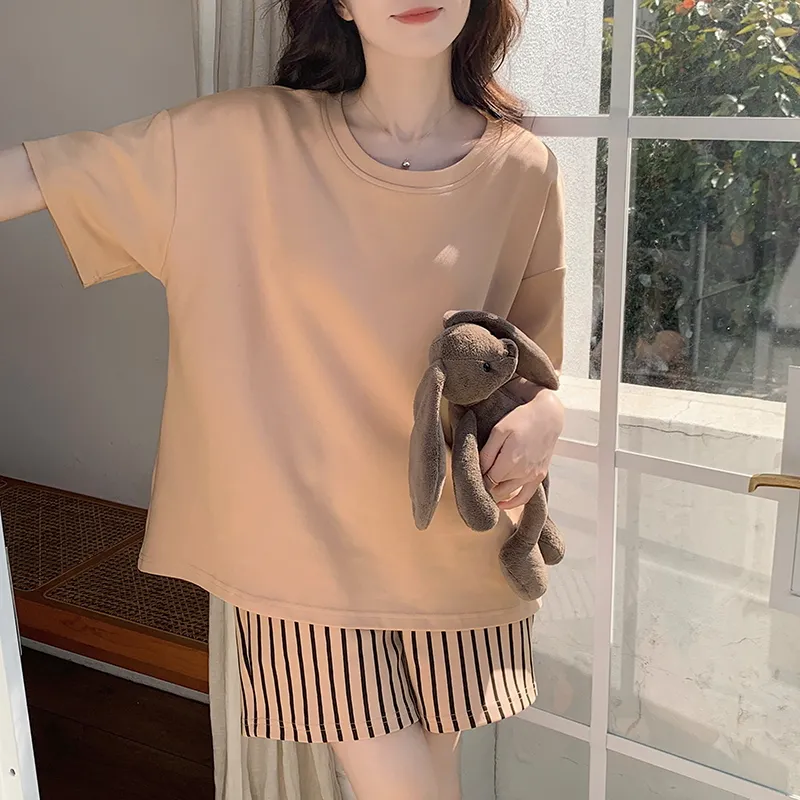 The Story Of The Flower Season Pajama Set Women's Tea Brown-4