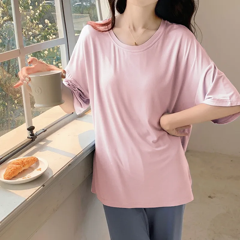 The Story Of The Flower Season Pajama Set Women's Pink-11