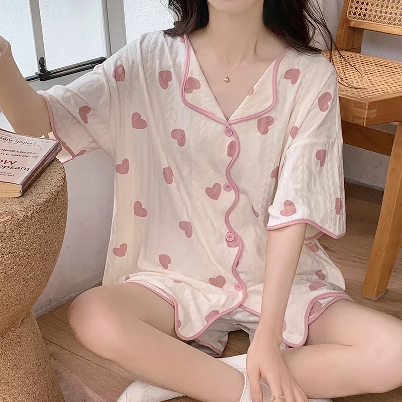 The Story Of The Flower Season Pajama Set Women's White-2