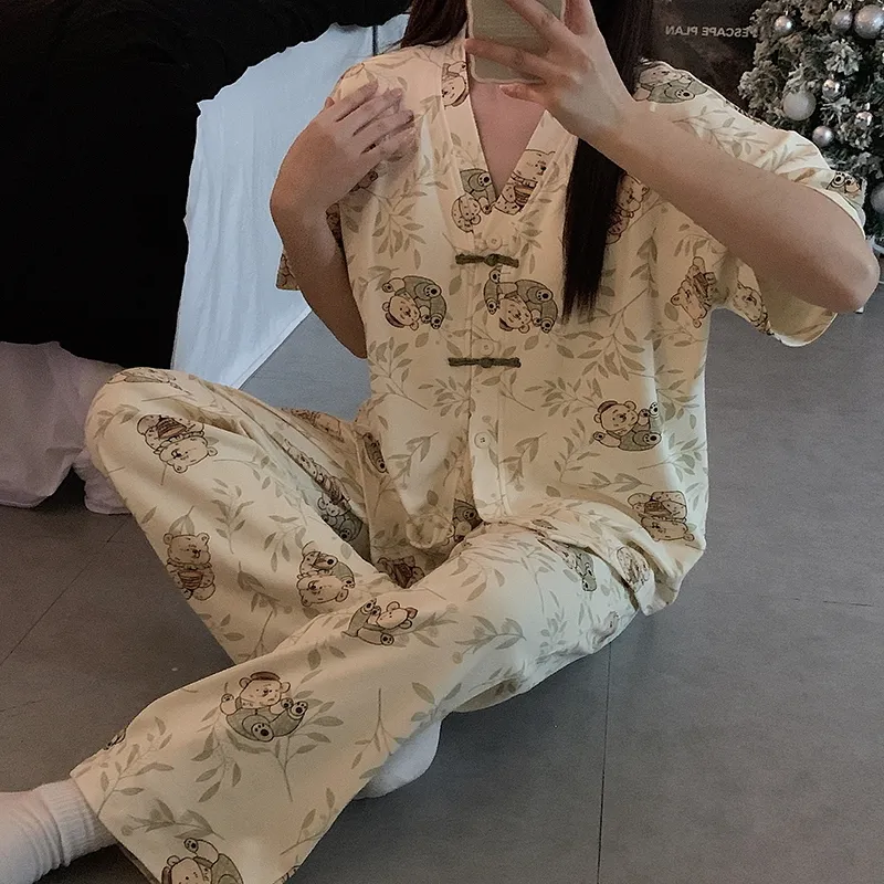 The Story Of The Flower Season Pajama Set Women's Multicolor-2