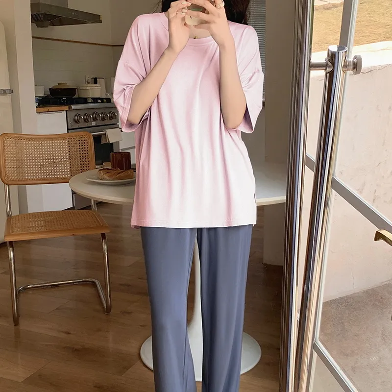 The Story Of The Flower Season Pajama Set Women's Pink-4