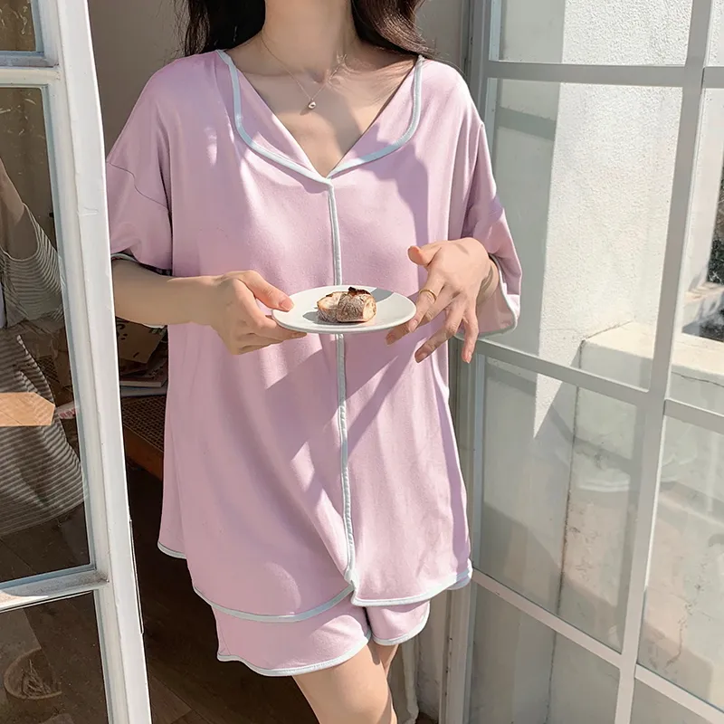 The Story Of The Flower Season Pajama Set Women's Pink-5