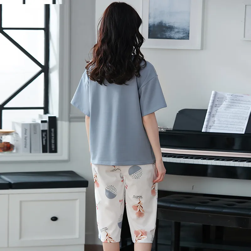 The Story Of The Flower Season Pajama Set Women's Sky Blue-1