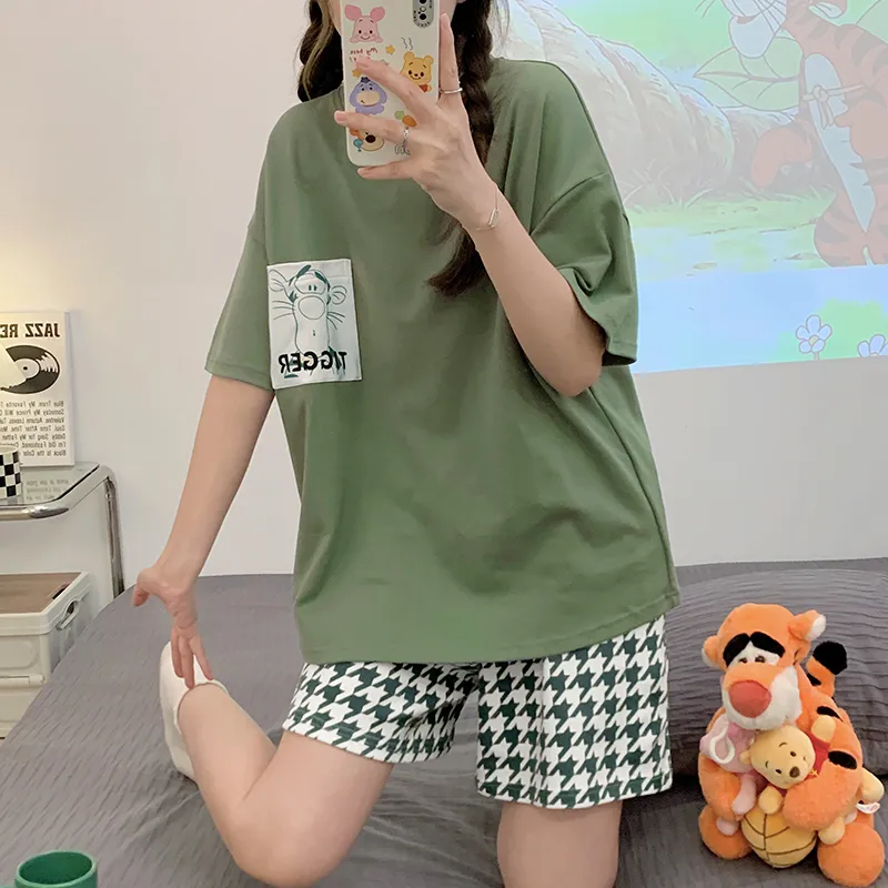 The Story Of The Flower Season Pajama Set Women's Ocean Green-3
