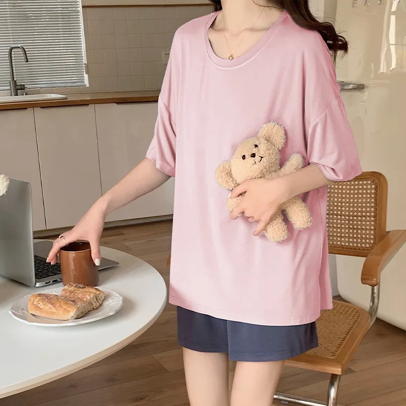 The Story Of The Flower Season Pajama Set Women's Pink-5