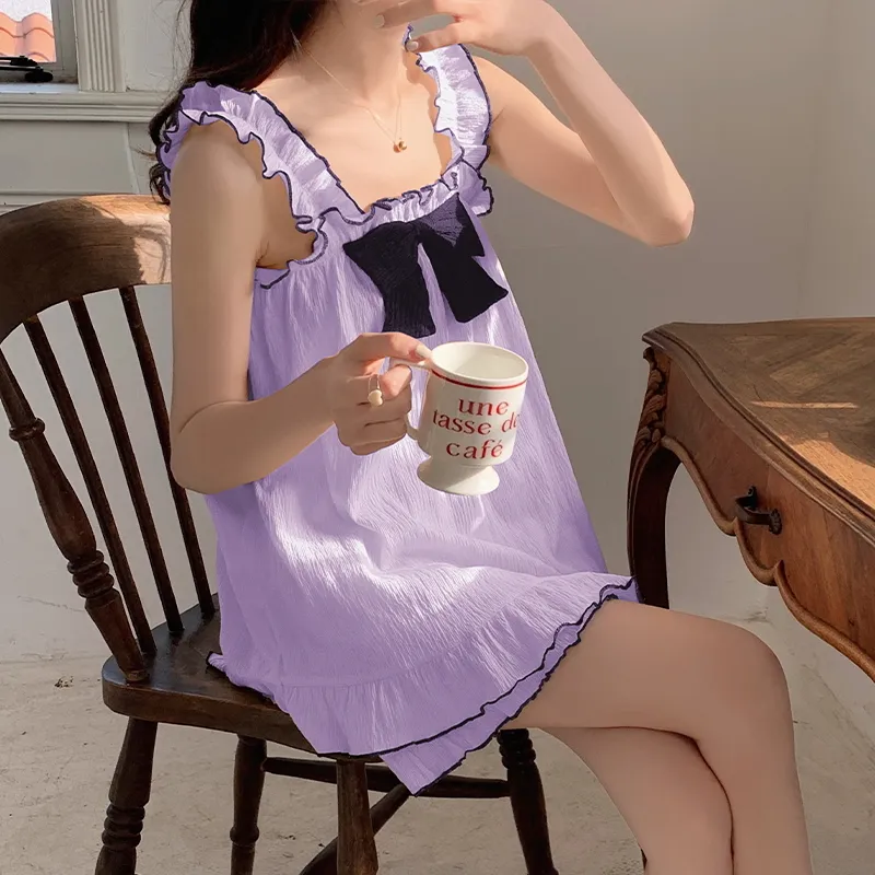 The Story Of The Flower Season Pajama Set Women's Light Purple-2