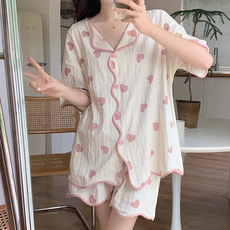 The Story Of The Flower Season Pajama Set Women's White-4