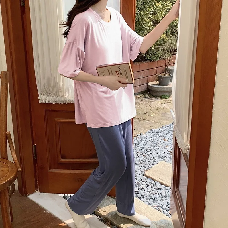 The Story Of The Flower Season Pajama Set Women's Pink-8