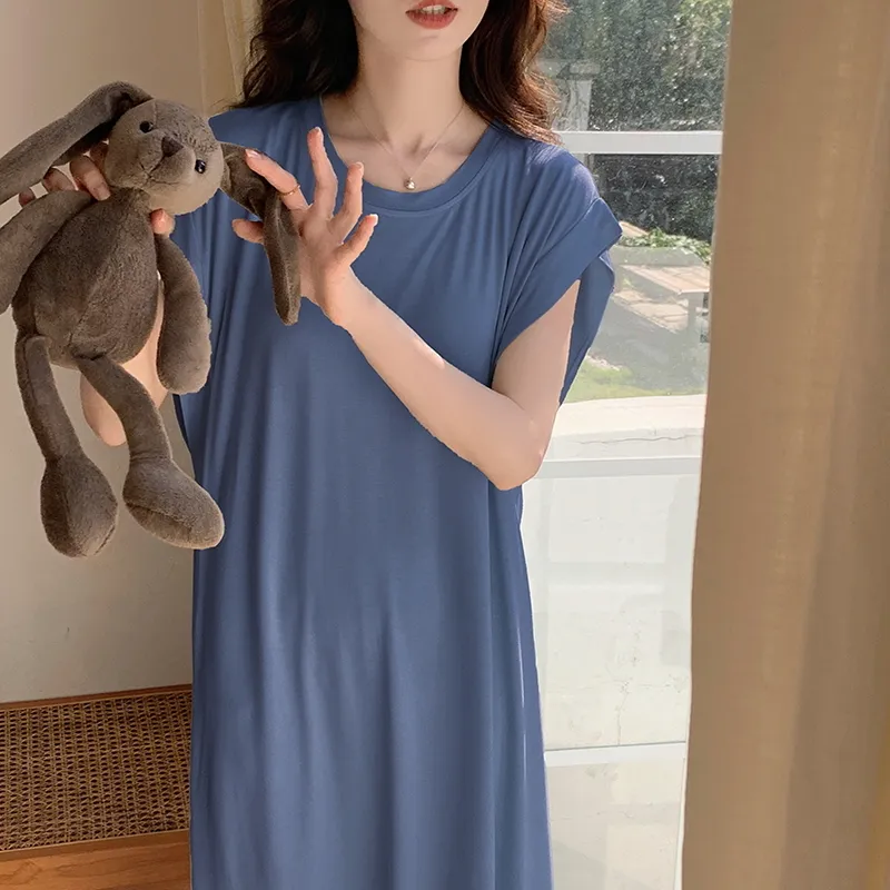 The Story Of The Flower Season Nightgown Women's Navy Blue-6
