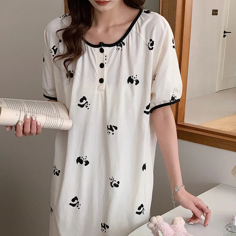 The Story Of The Flower Season Nightgown Women's White-5